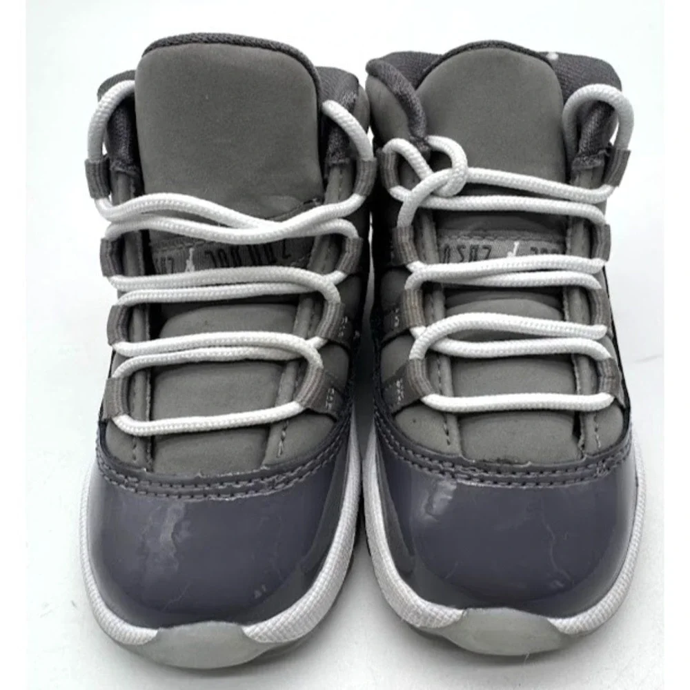 Nike Air Jordan 11 Retro Little Flex TD Cool Grey White 378040-005 Toddler 5C
